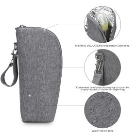 Convenient bottle bag aluminum mold insulation mommy bag accessories (select: Bottle bag-gray)