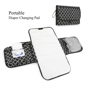 Baby changing diaper pad mother and baby travel portable waterproof diaper pad multifunctional wet wipes bag mommy bag accessories (select: Diaper pads-black)