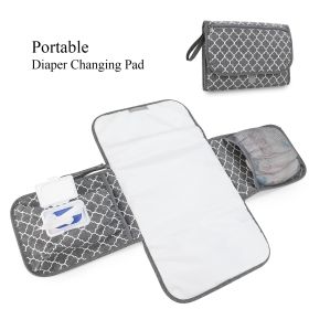 Baby changing diaper pad mother and baby travel portable waterproof diaper pad multifunctional wet wipes bag mommy bag accessories (select: Diaper pads-gray)