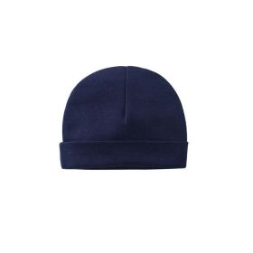 Baby Solid Color Double Dome Hat Tire Cap Thermal Caps (Color: Black, Size/Age: 73 (6-9M))