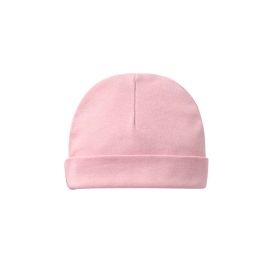 Baby Solid Color Double Dome Hat Tire Cap Thermal Caps (Color: Pink, Size/Age: 73 (6-9M))
