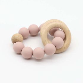 Baby Multicolor Chewable Teether Chain Soothing Chain (Color: Pink, Size/Age: Average Size (0-8Y))