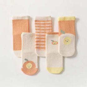 Tube Socks 1Lot=5pairs (Color: Orange, Size/Age: XL (5-8Y))