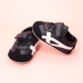 Baby Breathable Soft Sole Design Wear-Resistant Toddler Shoes (Color: Black, Size/Age: Insole Length 12.00 cm)
