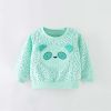 Baby Girl Polka Dot & Cartoon Bear Patched Pattern Long Sleeve Hoodies