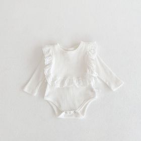 Autumn Solid Triangle Baby Solid Bodysuit (Option: Beige-73cm)