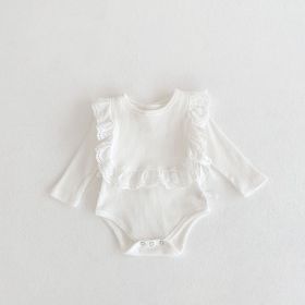 Autumn Solid Triangle Baby Solid Bodysuit (Option: Beige-100cm)