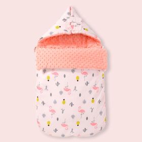 Baby Cotton Anti-surprise Jumping Child Sleeping Bag (Option: Flamingo-88x46cm)