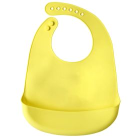 Silicone Bib For Infants And Young Children (Color: Yellow)