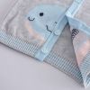 Baby Cartoon Pattern Button Front Cardigan With Contrast Design Trousers Sets
