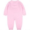 Baby Girl Cartoon Bear Graphic Long Sleeves Knit Thermal Jumpsuit