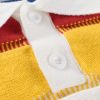 Baby Boy Colorful Striped Pattern Polo Neck Pullover Knitwear