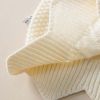 Baby Girl Solid Color Conchet Knitted Graphic V-Neck Sleeveless Vest Sweater
