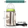 USB Cartoon Milk Warmers With Three Degrees Of Temperature Adjustment And Display; Portable Milk Bottle Insulation Sleeve At Home And Outdoors; Heated