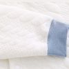 Baby Solid Color Side Button Design Cardigan Combo Trousers Quilted Warm Tracksuit Sets