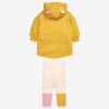 Baby Girl Car Patched & Dot Graphic Long Hoodie Combo Leggings 1 Pieces Sets