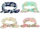 Baby Girl Headbands Bohemian Floral Style Vintage Flower Printed Elastic Head Wrap Twisted Hair Accessories