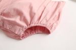 Baby Girl False 1 Pieces Design Petal Collar Design Bow Patched Bodysuit Onesies