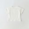 Baby Girl Solid Color Tee Combo Denim Strap Shorts 1-Piece Sets