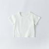 Baby Girl Solid Color Tee Combo Denim Strap Shorts 1-Piece Sets