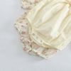 Baby Girl Ditsy Flower Pattern Or Solid Color Long Sleeve Bodysuit