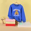 Baby Bear And Letter Print Pattern Pullover Cotton Long Sleeve Hoodies
