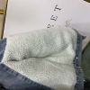 Baby Cartoon & Slogan Pattern Lapel Design Berber Fleece Denim Coat