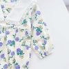 Baby Girl 1pcs Flower Graphic Lapel Design Triangle Onesies