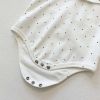 Baby Girl Dot Pattern Ruffle Neck Design Tops Combo Leggings & 3-Piece Sets Pajamas
