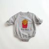 Newborn Baby Cartoon Graphic Shoulder Buckle Design Soft Onesies Bodysuit