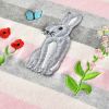 Baby Girl Pink Striped Pattern Embroidered Design Knitted Jumpsuit