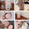 USB Cartoon Milk Warmers With Three Degrees Of Temperature Adjustment And Display; Portable Milk Bottle Insulation Sleeve At Home And Outdoors; Heated