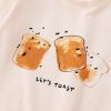 Baby Boy And Girl Bread Pattern Soft Cotton O-Neck Shirt