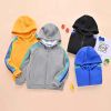 Baby Boy Side Colorful Striped Pattern Zipper Front Design Coat With Hat