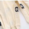 Baby Allover Bear Pattern Snap Button Front Romper Pajamas With Hat