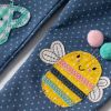 Baby Girl Dot Pattern Cartoon Bee Patched Design Cotton Tight Pant