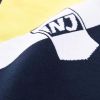 Boy Logo Embroidered Pattern Contrast Design Pullover College Style Sweater