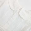 Baby Girl Solid Color White Mesh Embroidered Pattern Long Sleeve Dress