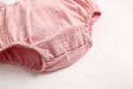 Baby Girl False 1 Pieces Design Petal Collar Design Bow Patched Bodysuit Onesies