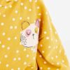 Baby Girl Car Patched & Dot Graphic Long Hoodie Combo Leggings 1 Pieces Sets