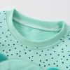 Baby Girl Polka Dot & Cartoon Bear Patched Pattern Long Sleeve Hoodies