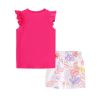 Baby Girl Floral Pattern Crewneck T-Shirt Summer Clothing Sets