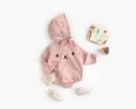 Baby 1pcs Cartoon Print Pattern Long Sleeved Cotton Triangle Onesies With Hat