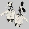 Baby 1pcs Cat Paw Pattern Kitty & Punny Shape Design Bodysuit Combo Hats