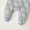 Baby Solid Color Quilted Long Sleeve Thickened Cotton Jumpsuit