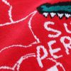 Baby Boy 1pcs Cartoon Dinosaur Embroidered Pattern Fleece Warm Sweater