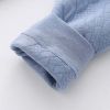 Baby Solid Color Side Button Design Cardigan Combo Trousers Quilted Warm Tracksuit Sets