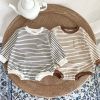 Baby Striped Graphic Long Sleeve Basic Style Bodysuits