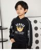 Baby Boy Cartoon Bear Pattern Glowing Tape Design Hoodies With Cap