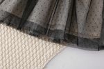 Baby Girl Polka Dot Mesh Overlay Design Patchwork Princess Dress